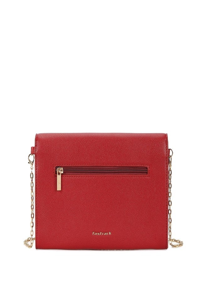 Fastrack Chain Reaction Sling Bag for Women | Medium Size with Flap Closure, Twist Lock and Gold Metal Chain | Stylish Sling Bag for Parties and Casual Outings - Image 5
